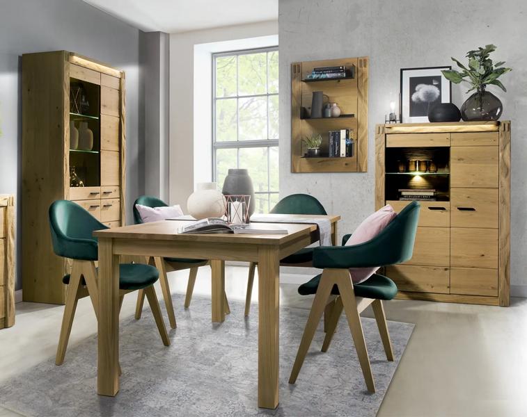 Esszimmer Modern Set Esstisch 4x Stühle Designer 2x Vitrine Einrichtung