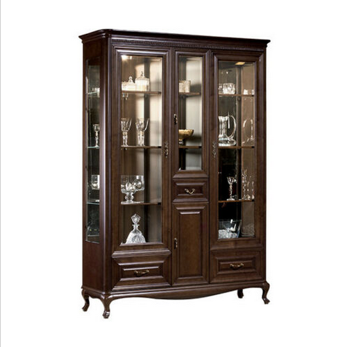 Klassische Vitrine Schrank Wohnzimmer Vitrinenschrank Vitrinen Neu V-W3 Vitrine