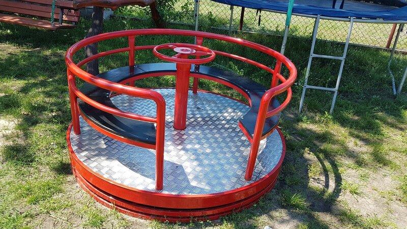 Spielplatz Geräte Kinderkarussell Drehplatte Karussell Ringelreiten Made in EU SOFORT Reduziert
