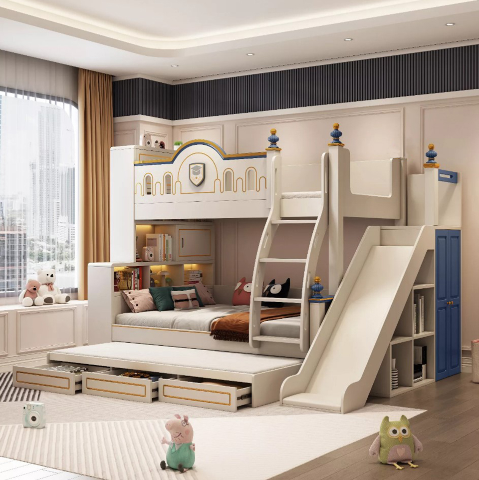 Etagenbett Kinderbett Kids Design Modern Bett Kinderzimmer Betten Rutsche