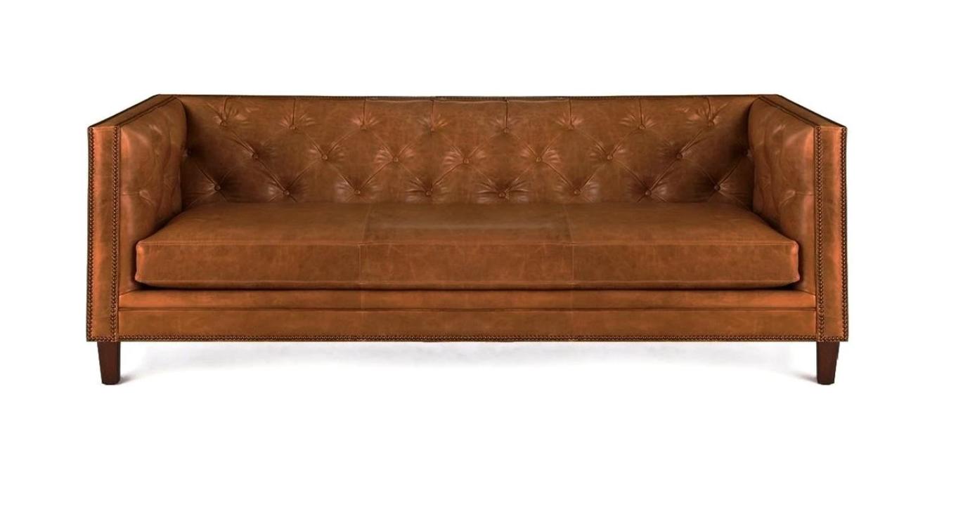 Chesterfield Wohnzimmer Sofa Design Couchen Braun Italienische Stil Möbel Stoff