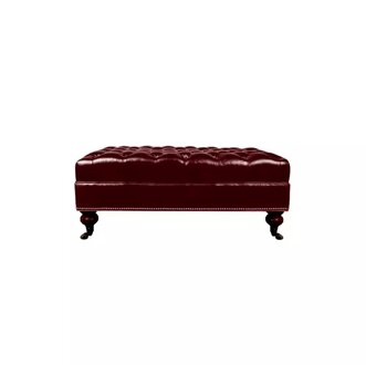 Designer Hocker Leder Luxuspolster Chesterfield Fußhocker Ottomane Sofort