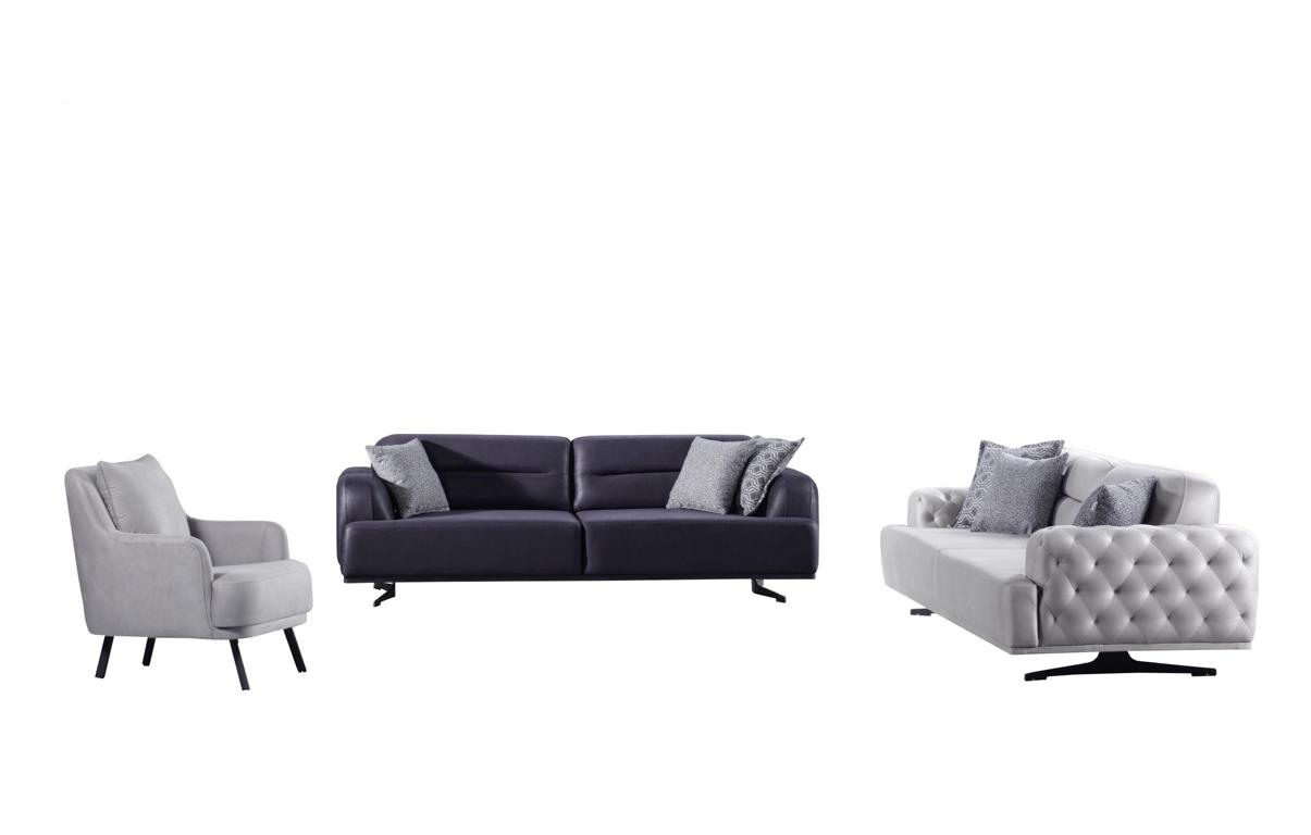 Sofa 3-Sitzer Couch Sitzgruppe Sessel Polsterkombination Garnitur Wohnzimmer