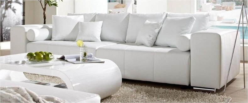 Sofa 4 Sitzer Relax Lümmel Couch Sofa Bettfunktion Viersitzer Textil