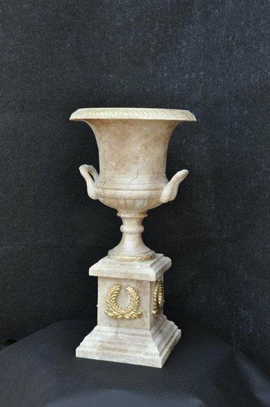 Design Vase 61cm Blumen Kelch Pokal Dekoration Kübel Kalssische