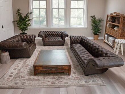 Chesterfield Sofagarnitur 3+2+1 Couchen Polster Möbel Set 3tlg. Sofort