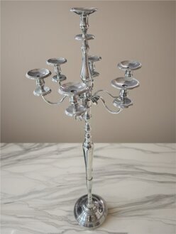 Kerzenständer Metall Dekoration Wohnzimmer Esszimmer Schlafzimmer Silberfarben Sofort