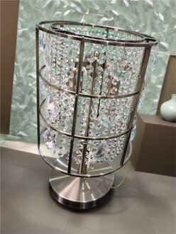 Lüster Deckenleuchter Kronleuchter Silber Deckenlampe Kristall Tischleuchte Sofort