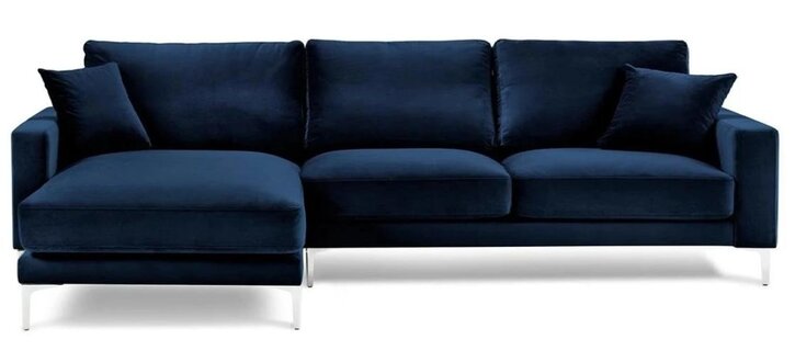Ecksofa Blau Wohnlandschaft Couch Eckgarnitur Polster Italienische Möbel Design Sofort