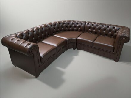 Hochwertige Chesterfield Leder Sofa Couch Polster Eck 100% Leder Sofort