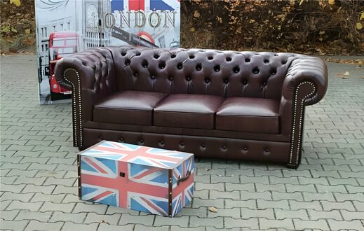 Chesterfield Sofa Couch Polster 3 Sitz Klassische Couchen Garnitur Neu