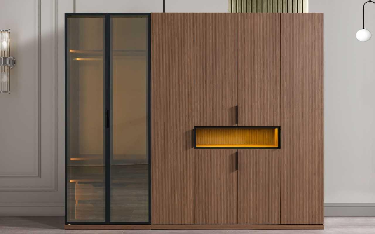 Hochwertiger Kleiderschrank Exklusive Schlafzimmer Möbel LED-Schränke Sofort