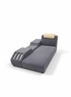 Sofa Schönes Design bequemer Sofa weiche Grau Sitze Sofort