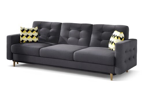 Sofa Dreisitzer Bettkasten Couch Polster 3 Sitzer 100% Textil Couch Sofort