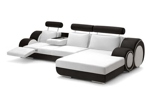 Ledersofa L-Form Couch Wohnlandschaft Ecksofa Garnitur Design Modern Sofa Sofort