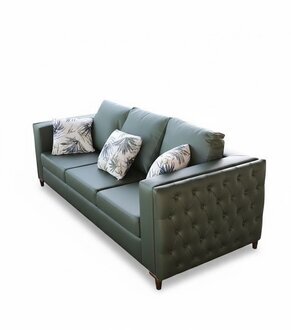 Luxus Dreisitzer Klassische Couch Polster Möbel Grün Sofas Sofort
