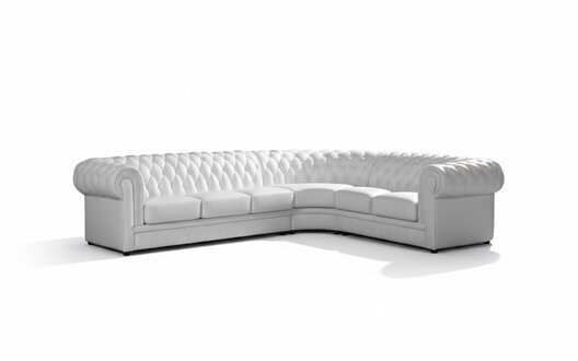 Ledersofa Ecksofa Couch Chesterfield Polster Eckgarnitur Sofa 100% Leder Sofort