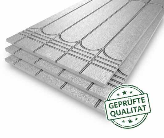 B1 nicht brennbar Trockenbau Fußbodenheizung 0,72 m² – kein Estrich – 30 mm
