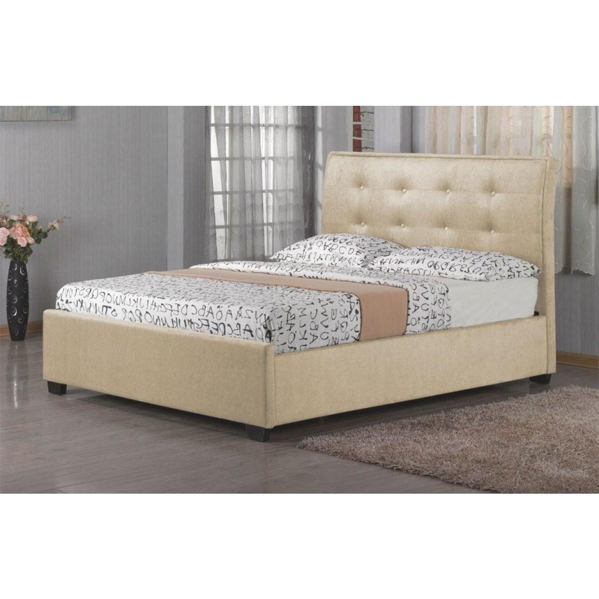 Chesterfield Design Polster Englisches Bett Grau Betten 160/180x200