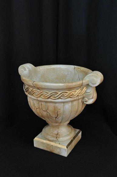 Design XXL Obst Schale Vase Ellipse Vasen Antik Schalen Deko