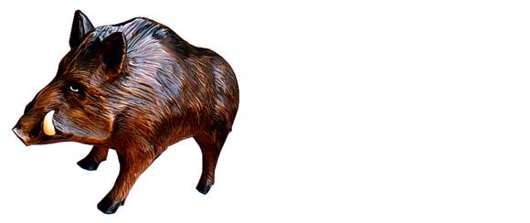 Design Wildschwein Figur Statue Skulptur Figuren Skulpturen Dekoration