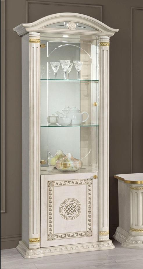 Vitrine Anrichte Vitrinen Luxus Glas Schrank Schranke Holz Design Möbel Italien