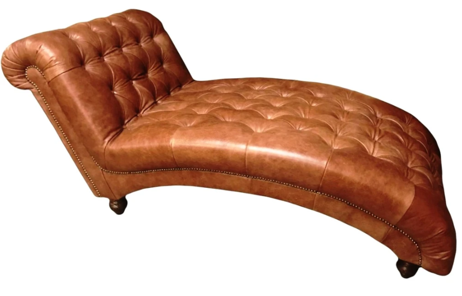 Chesterfield Braun Chaiselongue Möbel Liege Wohnzimmer Moderne Design