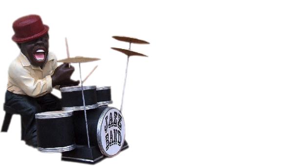 Design Schlagzeuger Figur Statue Skulptur Figuren Skulpturen