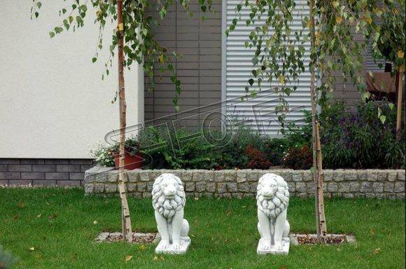 Löwe Gartenfigur Terrassen Dekorative Garten Skulptur Figuren Skulpturen