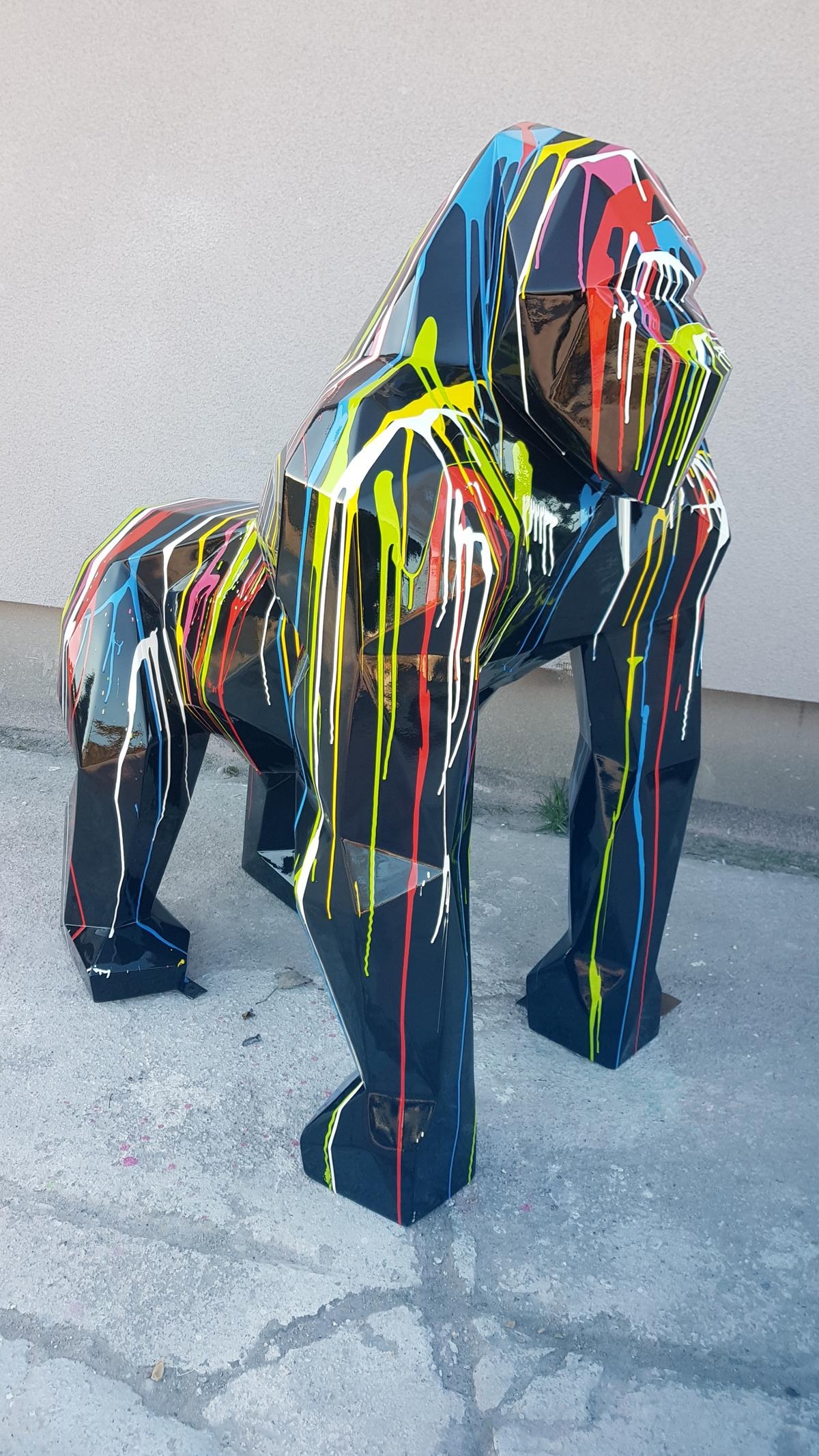 Abstraktes Gorilla Deko Figur Statue Skulptur 128cm Figuren Statuen