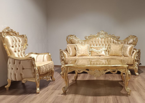 Klassische Luxus Sofagarnitur 3+1 Set für Wohnzimmer Sofort