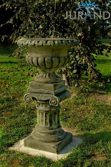 Massiver Pflanzgefäß Blumenkasten Pflanztrog Antik Blumentopf aus Steinguss