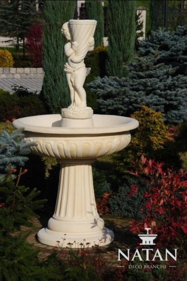 Springbrunnen Garten Teich Brunnen 159cm Steinbrunnen Gartenbrunnen
