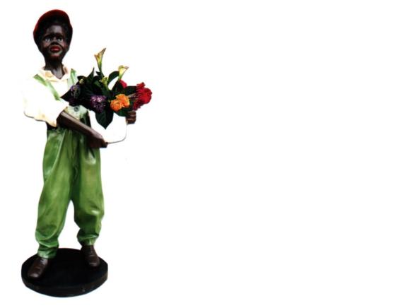 Design Blumenhändler Figur Statue Skulptur Figuren Skulpturen Dekoration