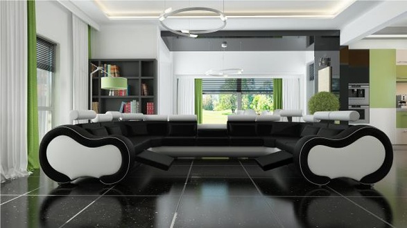 XXL Big Sofa Wohnlandschaft Ecksofa Couch Polster Ecksofa Sofa Garnitur