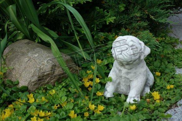 Garten Dekoration Hund Terrasse Stein Figur Figuren Weiß Dekorative Statue