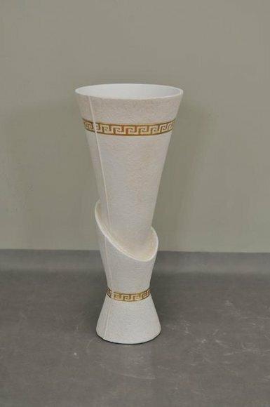XXL Big Vase Design Medusa Antik Stil Blumen Vasen Pokal Weiß Dekorative