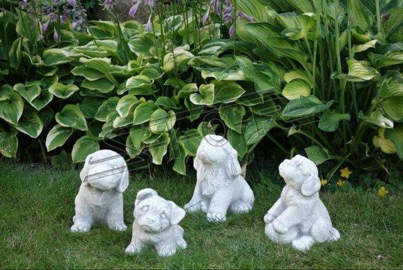 Garten Weiß Dekoration Hund Terrasse Stein Figuren Dekorative Statue Figur