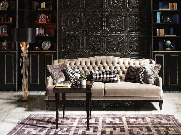 Polstersofa Polstersofa Dreisitzer Chesterfield Sofa 3 Sitzer Grau