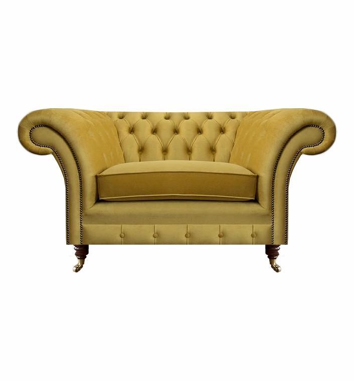 Chesterfield Sessel Gelb Polstersitz Chesterfield Couch Wohnzimmer Einrichtung
