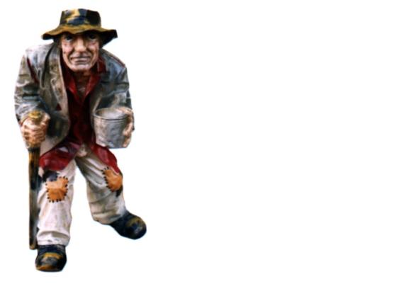 Design Bettler Figur Statue Skulptur Figuren Skulpturen Deko Dekoration