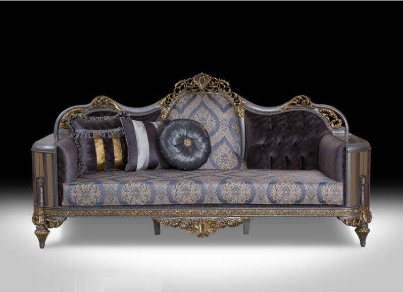 Sofa 3 Sitzer Textil Holz Modern Sofa Polster Couch Sofas Design Luxus Neu Sofa