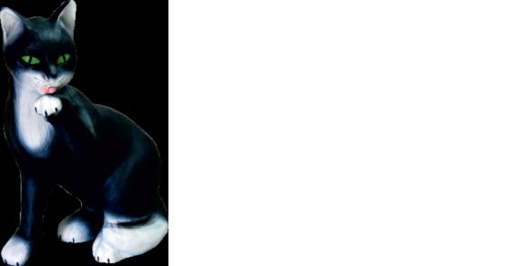 Design Katze waschen Figur Statue Skulptur Figuren Skulpturen