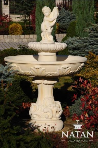 Springbrunnen Garten Teich Brunnen 160cm Steinbrunnen Gartenbrunnen