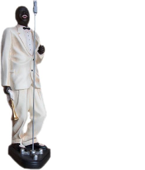 Design Sänger Figur Statue Skulptur Figuren Skulpturen Weiß Dekoration