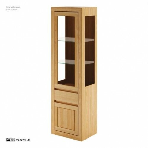 Glasvitrine Holzschrank Wohnzimmer Kleiderschrank handgefertigt Massivholz