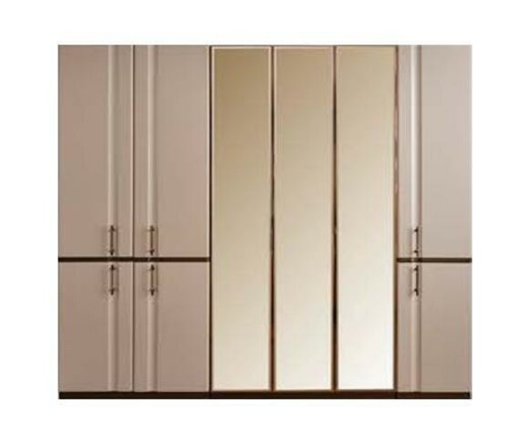 Beiger Kleiderschrank Luxus Schrank 6-türiger Schlafzimmer Schrank Neu