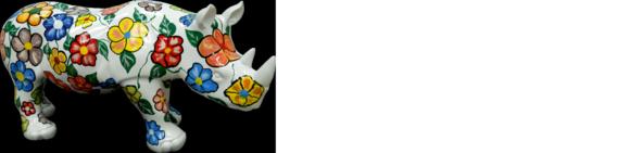 Design Nashorn Figur Abstrakt Statue Skulptur Figuren Skulpturen Dekoration