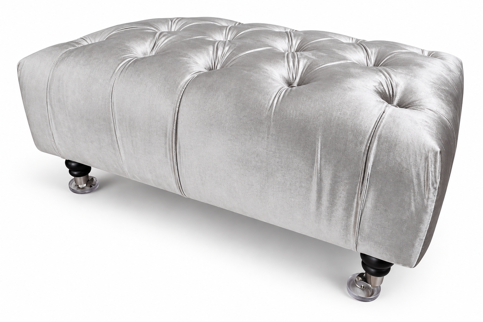 Fußhocker Club Lounge Hocker Chesterfield Textil Ottoman Design Sofort