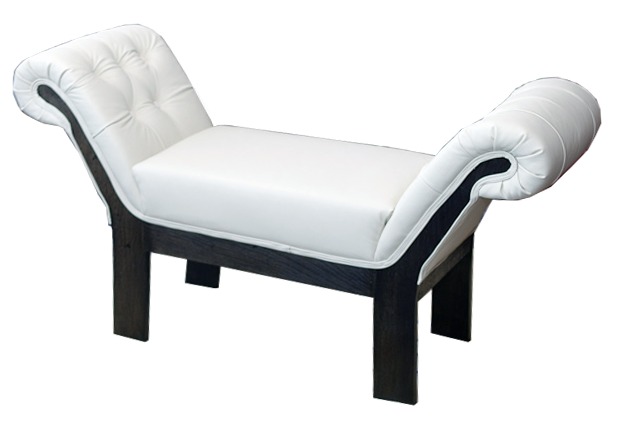 Modern Chesterfield Hocker Chaise Ottomane Relax Leder Polster Fußhocker